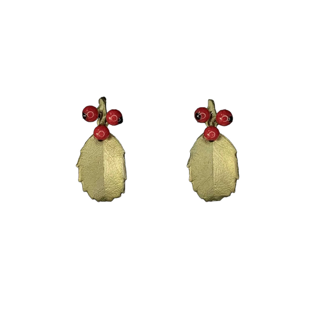 Holly Red Jade Post Earrings