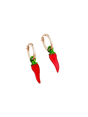 Chili Pepper Hoop Earrings