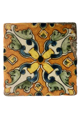 Mexican Coaster: Colorful Quatrefoil