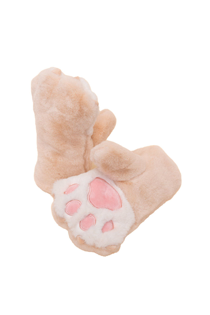 Cream Paw Children's Mittens