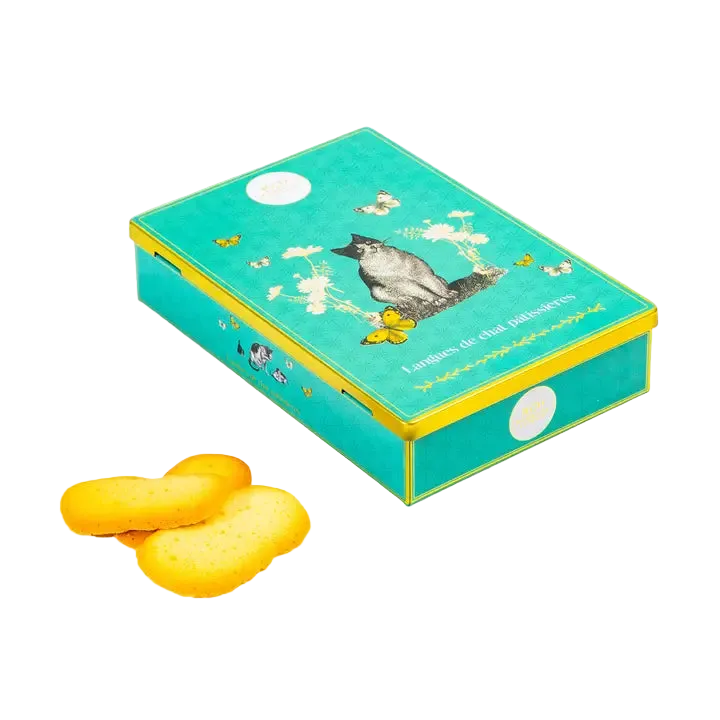 Classic Shortbread Cookies Langues de Chat Tin