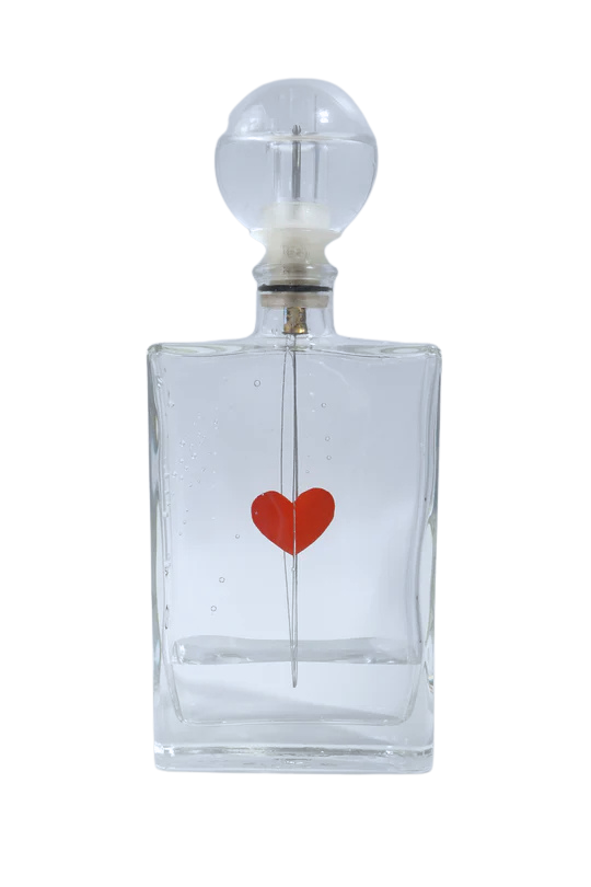 Perfume Bottle Beating Heart Water Sculpture