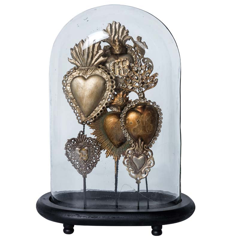 Oval Ex-Voto Hearts Cloche