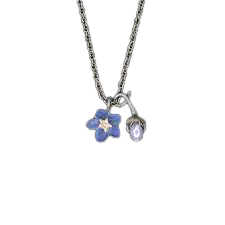 Forget Me Not Petite Flower Pendant Necklace