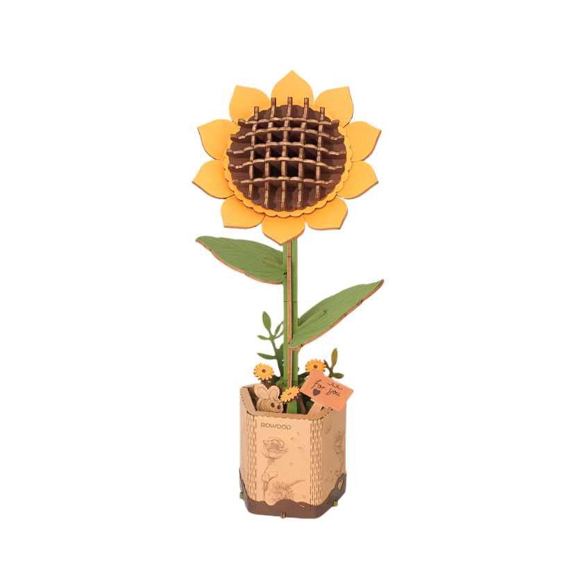 Sunflower 3D Wooden Flower Puzzle