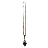Faceted Black Onyx Pendant Necklace