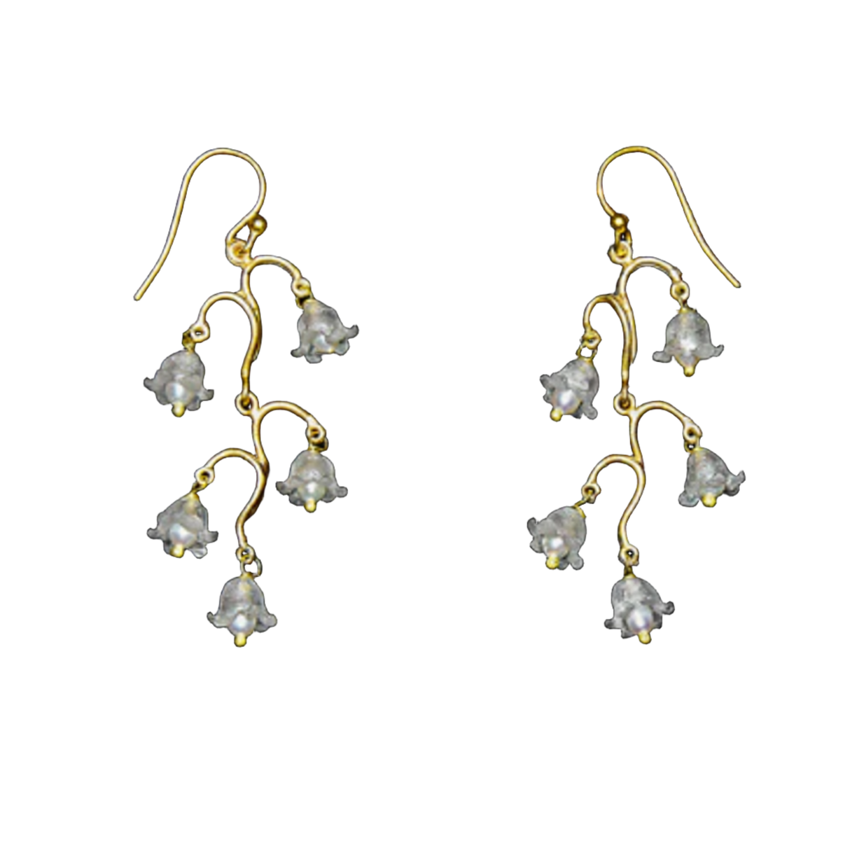 Lily of the Valley Long Drop Earrings