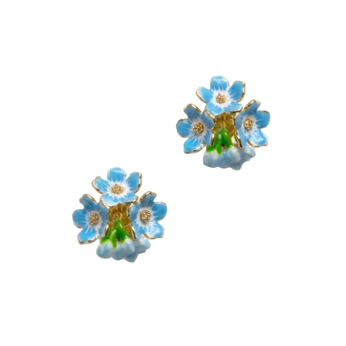 Forget Me Not Cluster Post Earrings