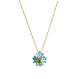 Forget Me Not Cluster Pendant Necklace