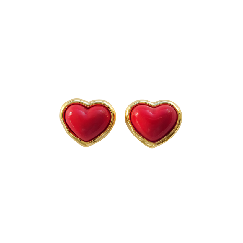 Red Heart Earrings