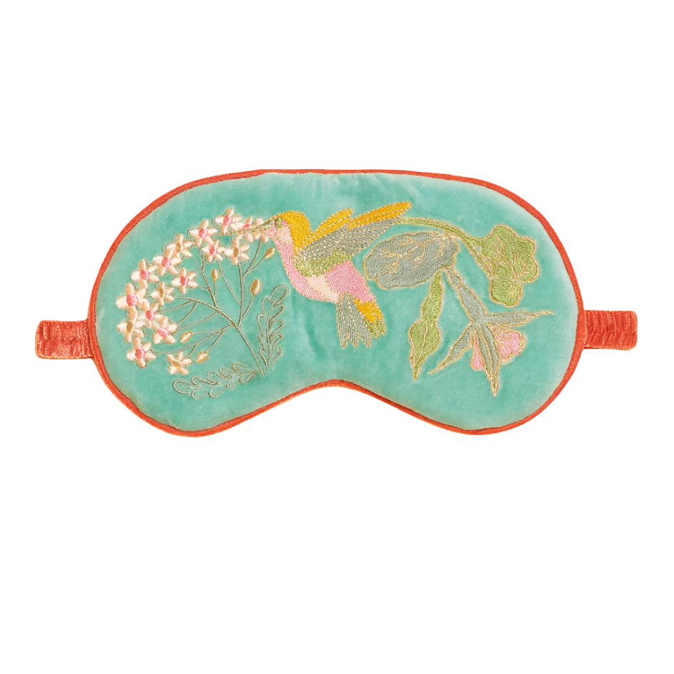 Hummingbird Velvet Eye Mask