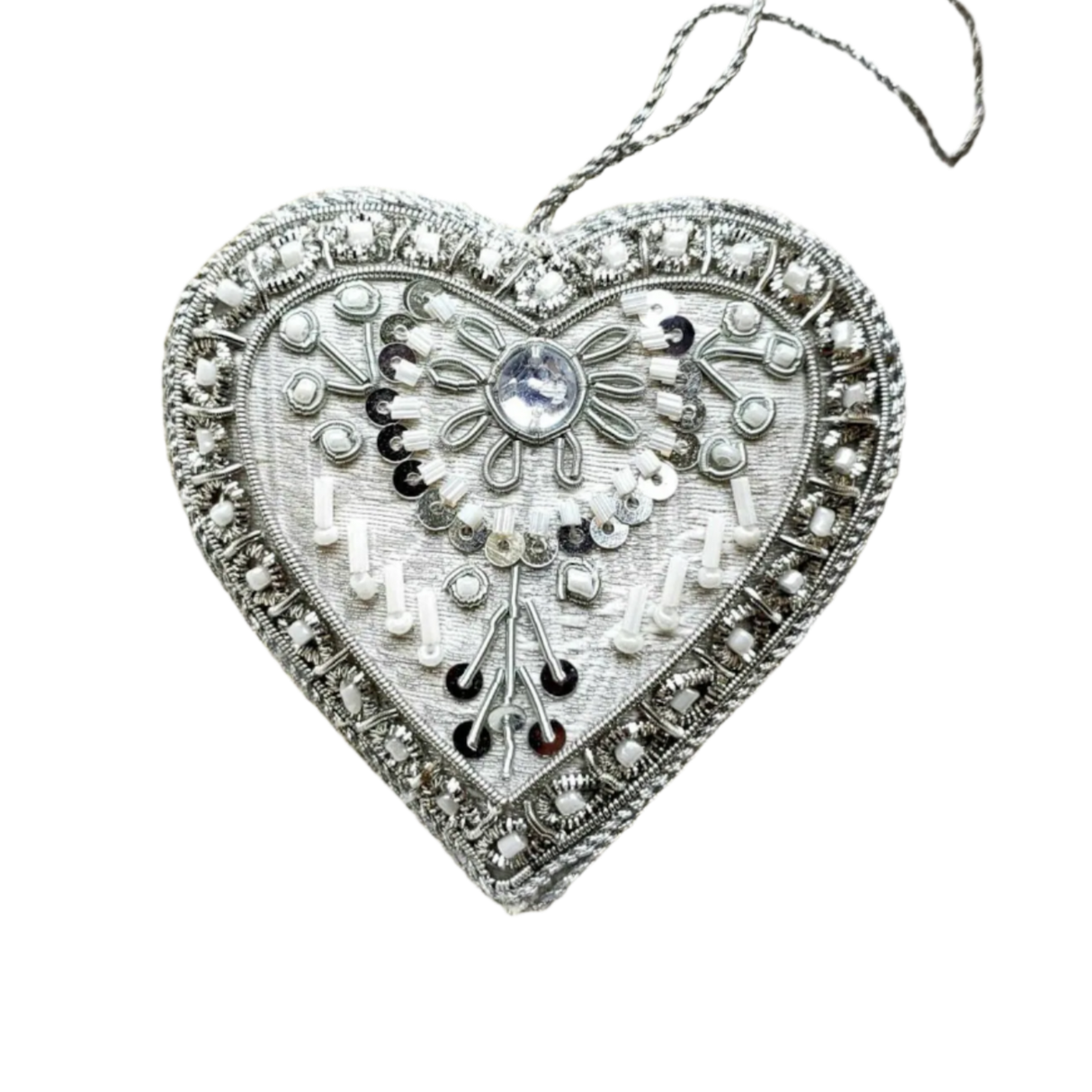 Silver Heart Ornament