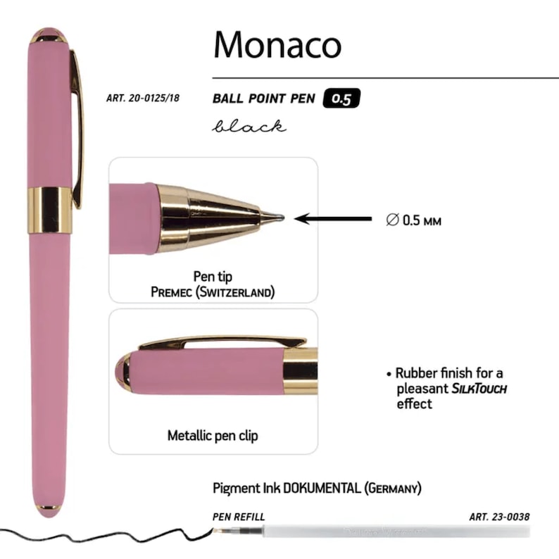 Monaco Pink Ballpoint Pen