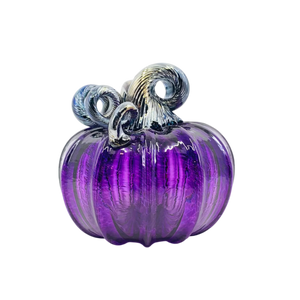 Plum Glass Pumpkin