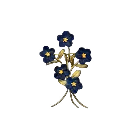 Blue Violet Brooch