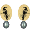 Junglebird & Pearl Earrings