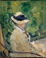 Édouard Manet's Madame Manet at Bellevue Coaster