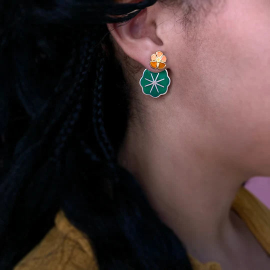 Nasturtium Jacket Earrings