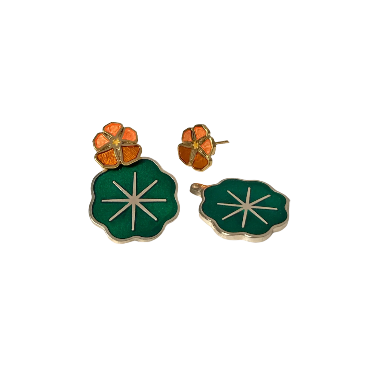 Nasturtium Jacket Earrings