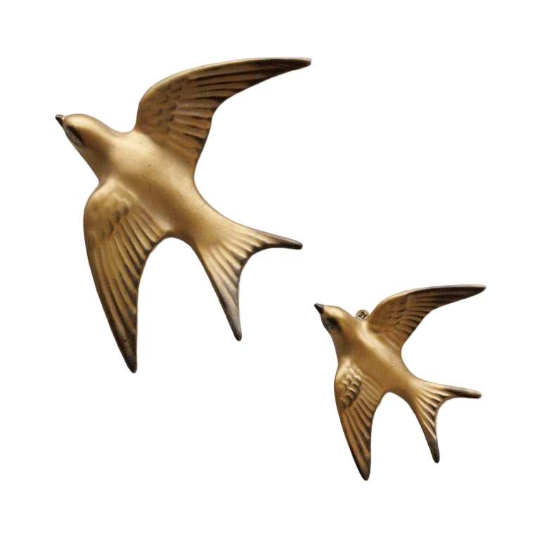 Golden Swallow Wall Decor