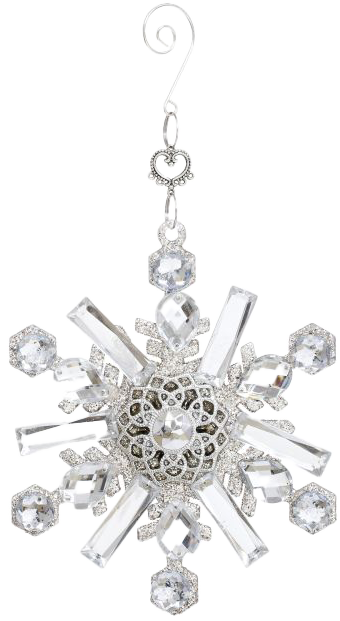 Jeweled Lacey Snowflake Ornament