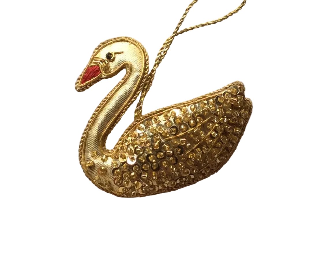 Golden Swan Ornament