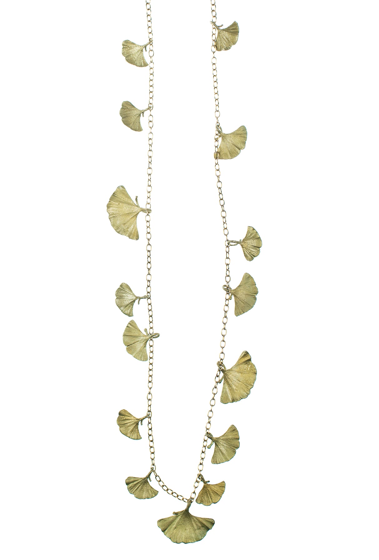 Ginkgo Leaves Long Necklace