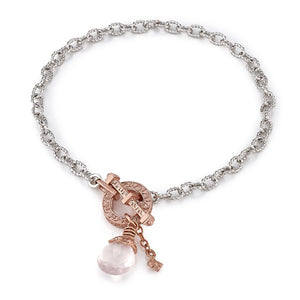 Rose Quartz Charm Bracelet