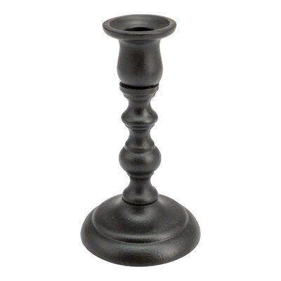 Small Black Empire Taper Candlestick Holder