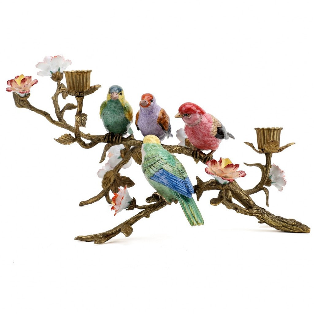 Bird Party Candlestick Stand