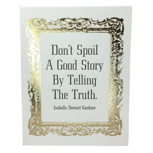 "Don't Spoil A Good Story" Card
