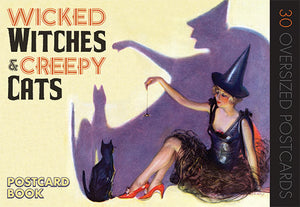 Wicked Witches & Creepy Cats Postcard Book