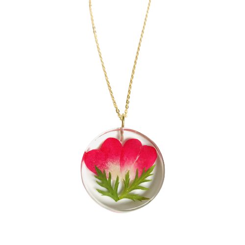 Rose Petals Full Moon Necklace