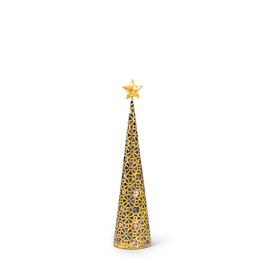 Small Gold Filigree Cone Tree