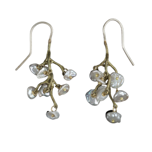 Lily of the Valley Long Wire Earrings