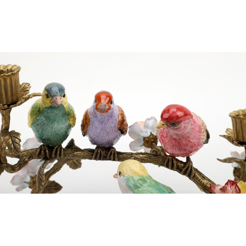 Bird Party Candlestick Stand