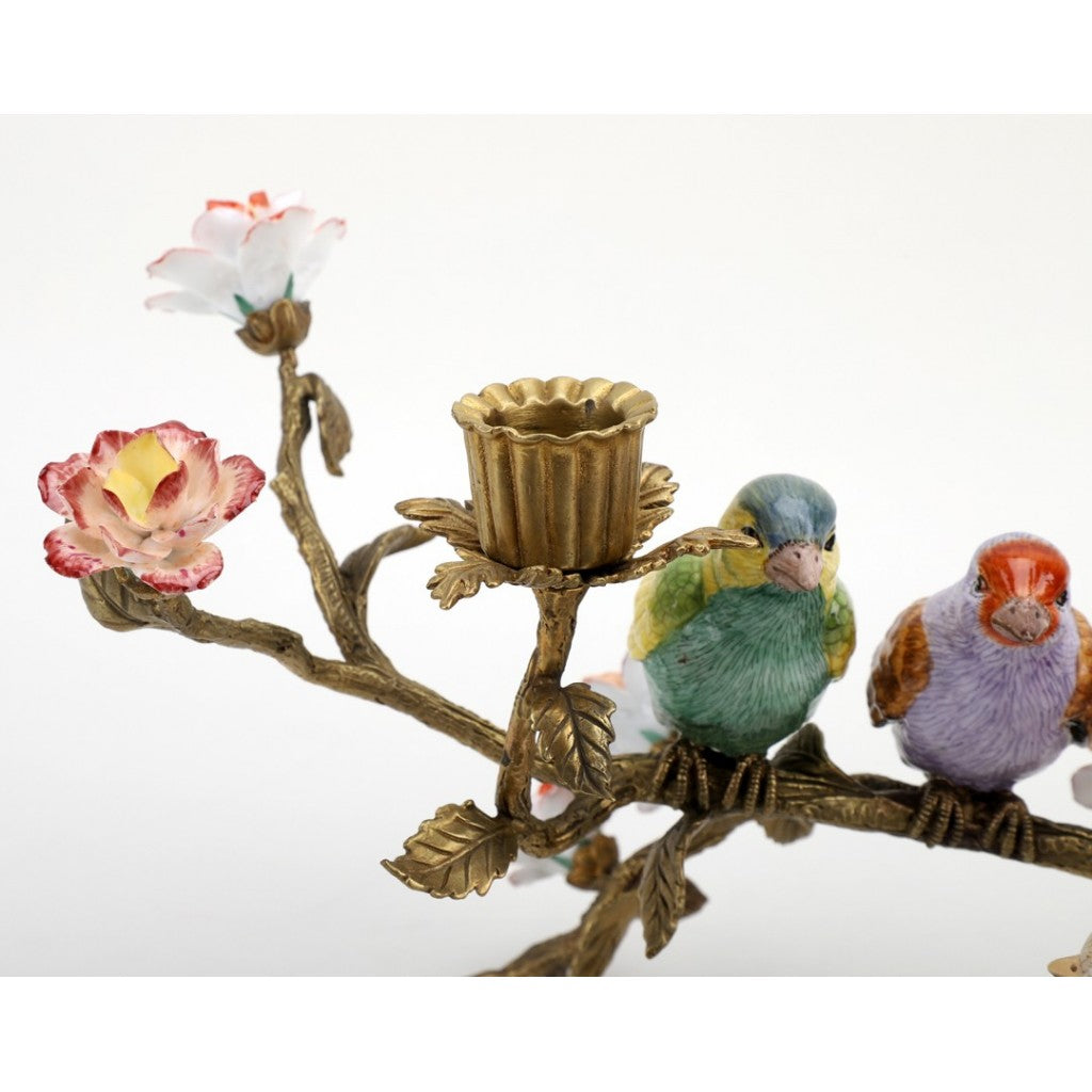 Bird Party Candlestick Stand