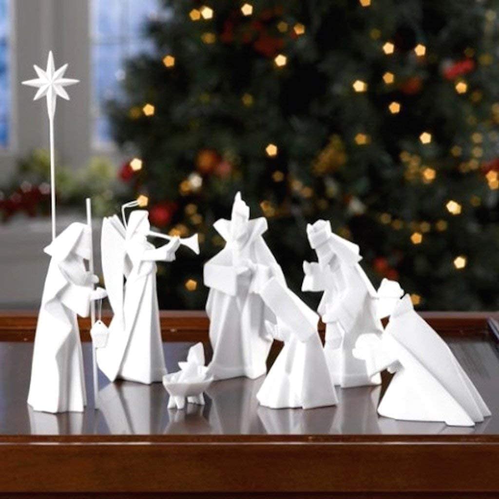 Porcelain Origami Nativity Set