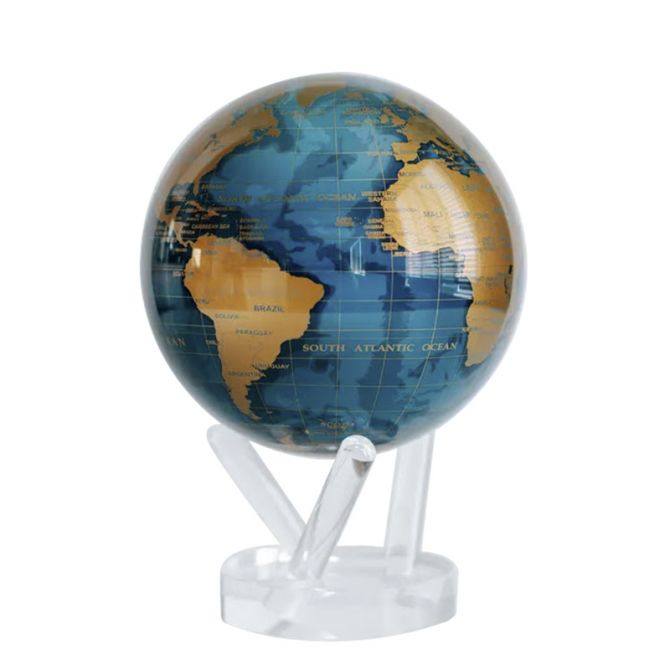 Gold & Dark Blue Globe