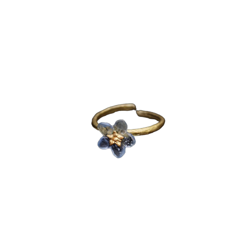 Forget Me Not Single Flower Ring