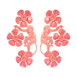 Coral Vervet Post Earrings