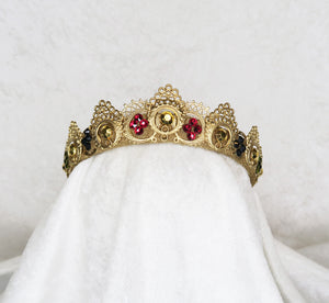 Medium Gold Rhinestone Crown