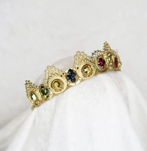 Medium Gold Rhinestone Crown