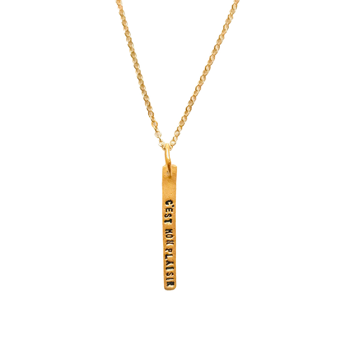 Isabella Stewart Gardner Quote Necklace: "C'est Mon Plaisir"