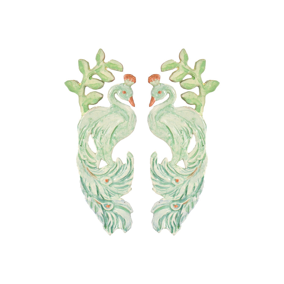 Jade Pavo Earrings