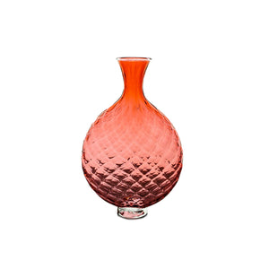 Rose Blown Glass Oval Vase