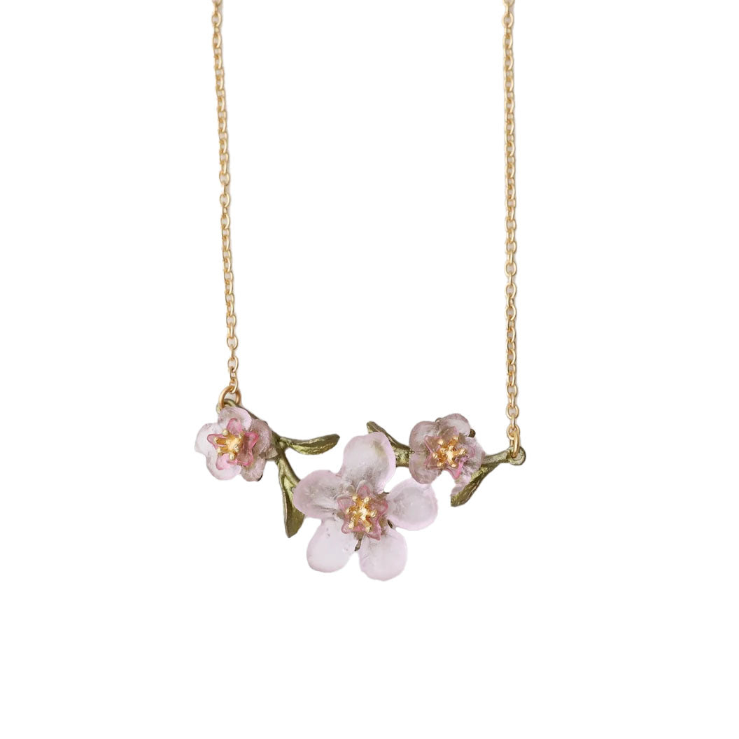 Peach Blossom Bar Pendant Necklace