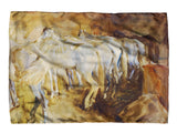 Bus Horses in Jerusalem Silk Scarf