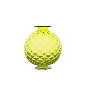 Chartreuse Blown Glass Sphere Vase