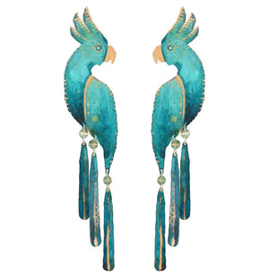 Green Cockatoo Earrings